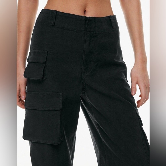 Aritzia Wilfred Free Picture Cargo Pants Black Noir Size 4 Women’s baggy look - Picture 3 of 9